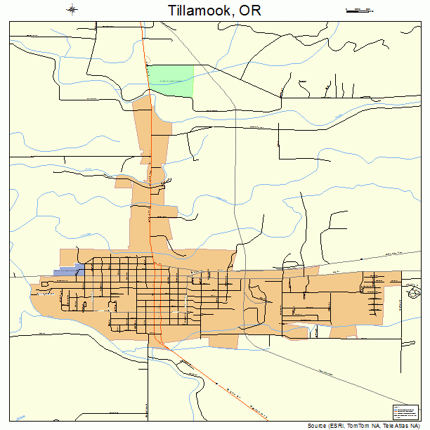 Tillamook, OR street map