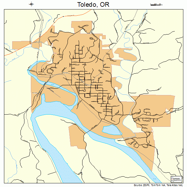 Toledo, OR street map