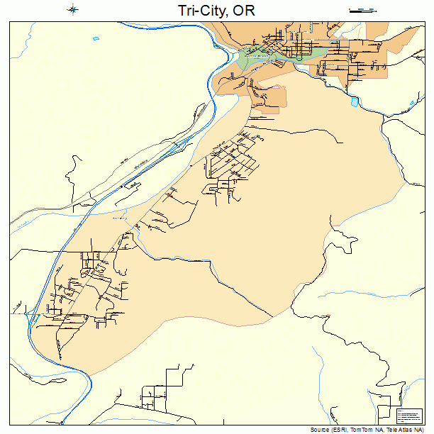 Tri-City, OR street map
