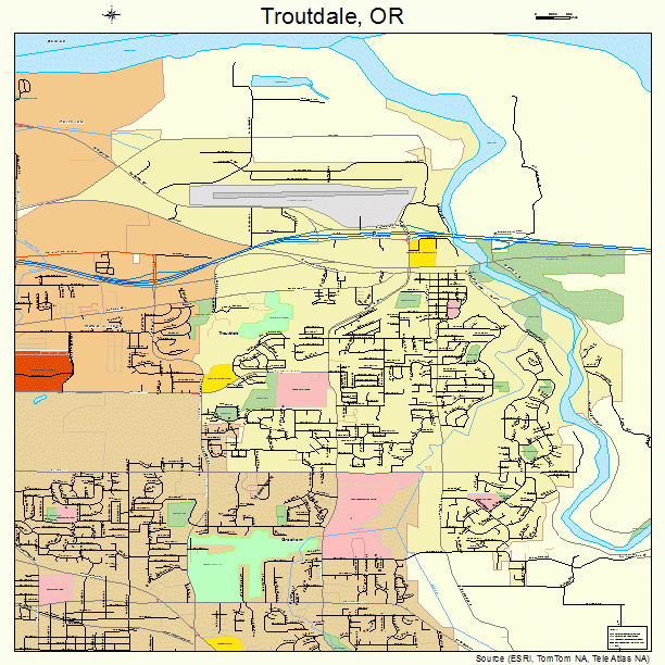 Troutdale, OR street map