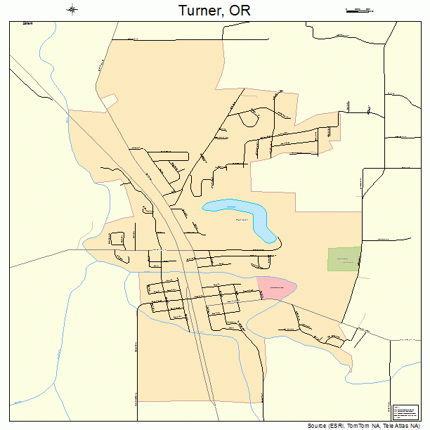 Turner, OR street map