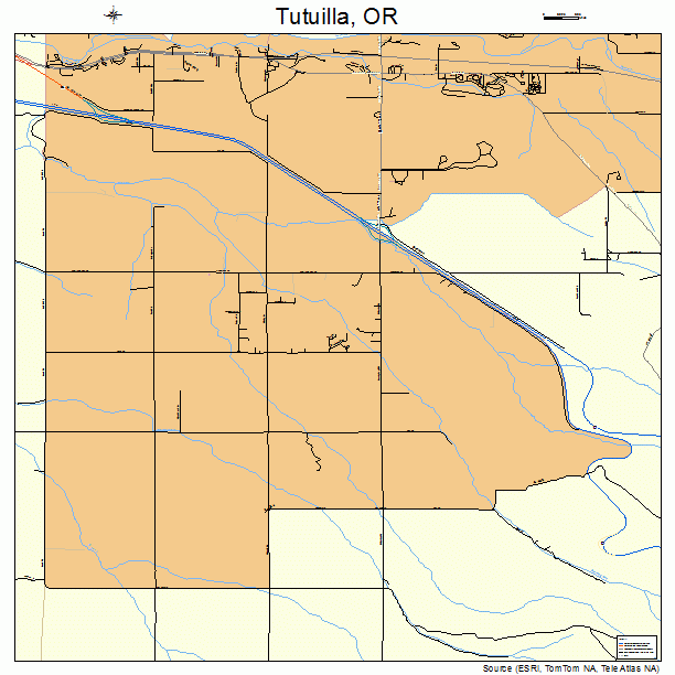 Tutuilla, OR street map