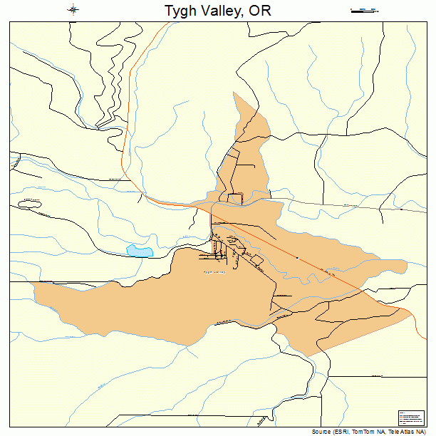 Tygh Valley, OR street map