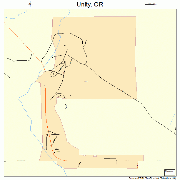 Unity, OR street map