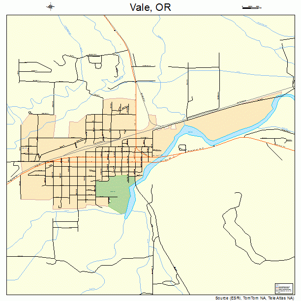 Vale, OR street map