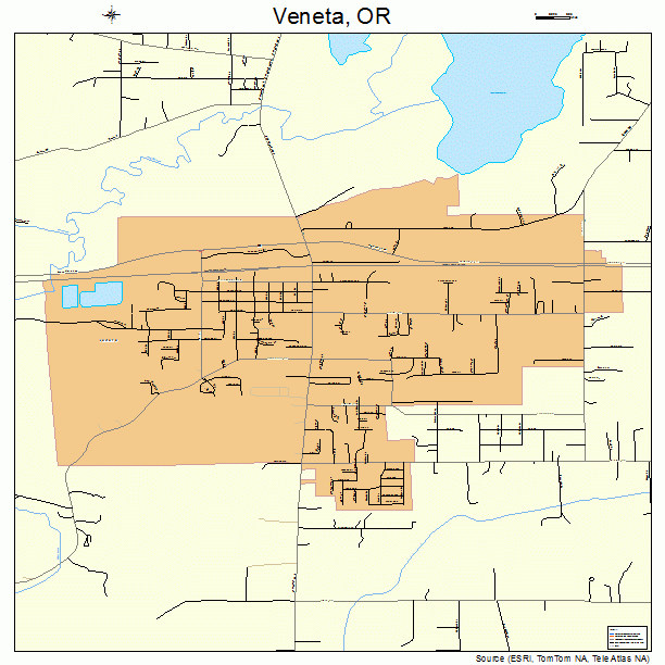 Veneta, OR street map