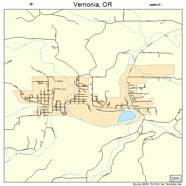 Vernonia, OR street map