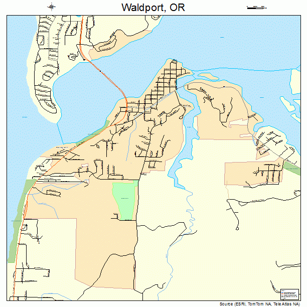 Waldport, OR street map