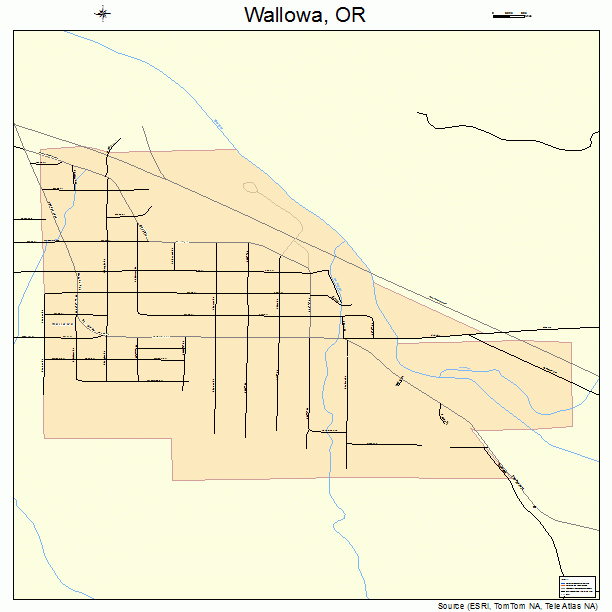 Wallowa, OR street map