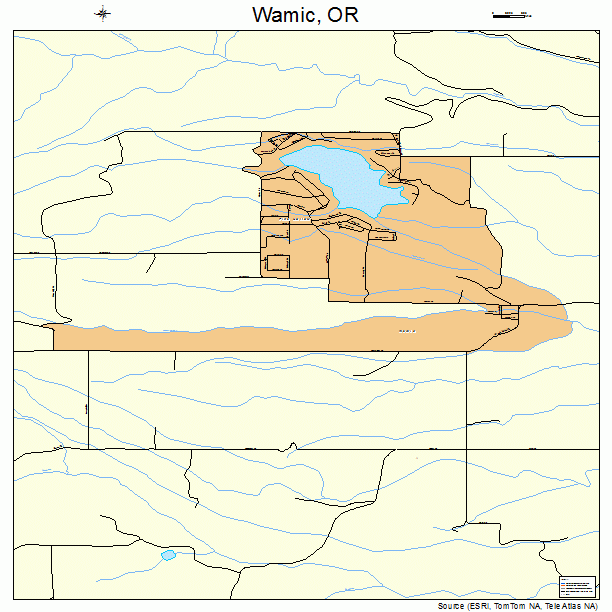 Wamic, OR street map