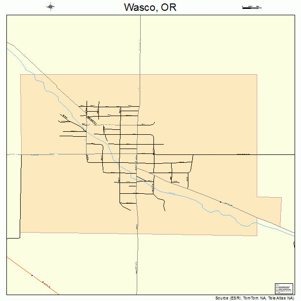 Wasco, OR street map