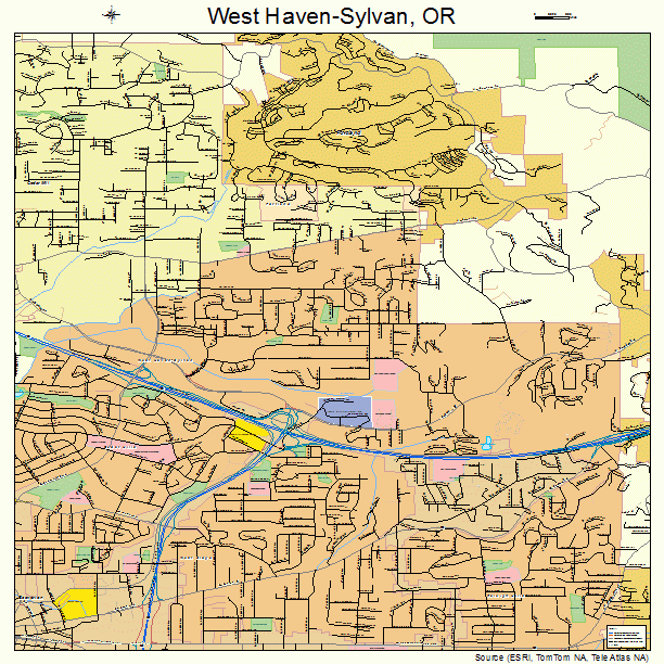 West Haven-Sylvan, OR street map