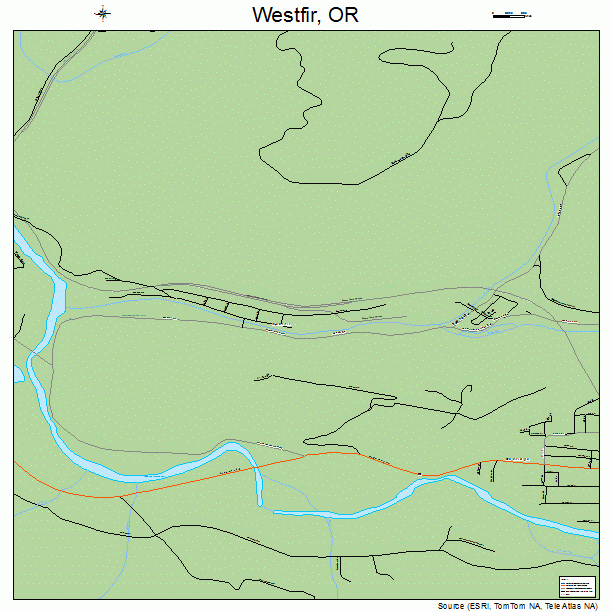 Westfir, OR street map