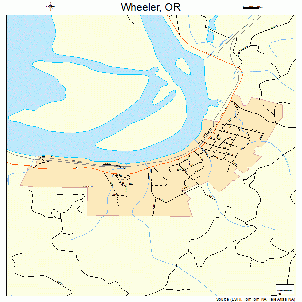 Wheeler, OR street map