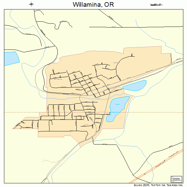 Willamina, OR street map