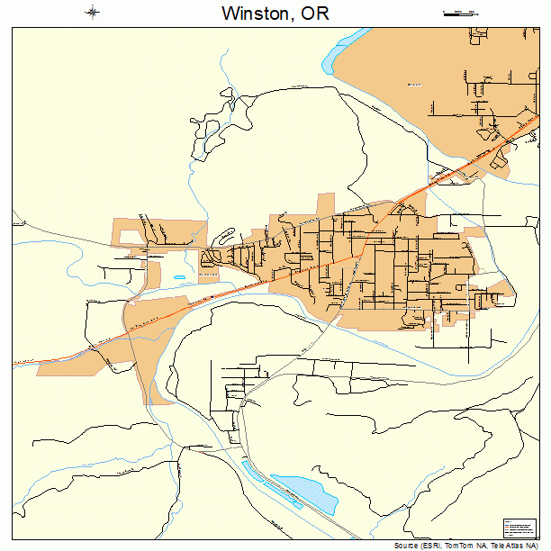 Winston, OR street map