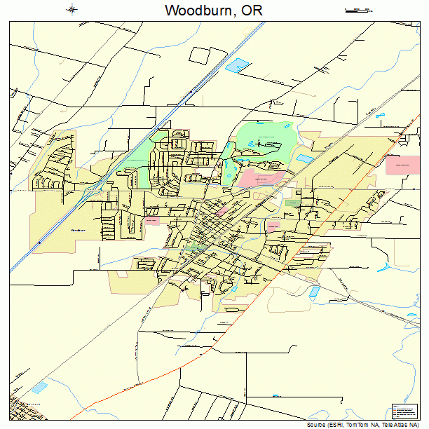 Woodburn, OR street map