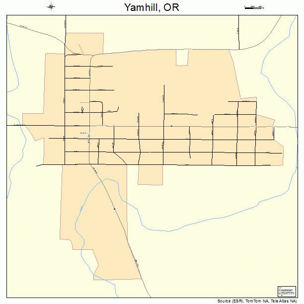 Yamhill, OR street map