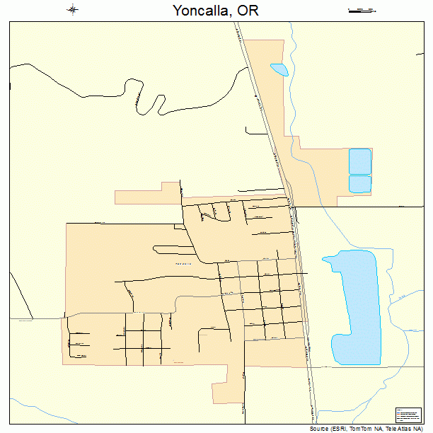 Yoncalla, OR street map