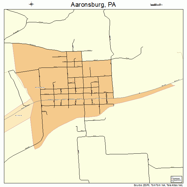 Aaronsburg, PA street map