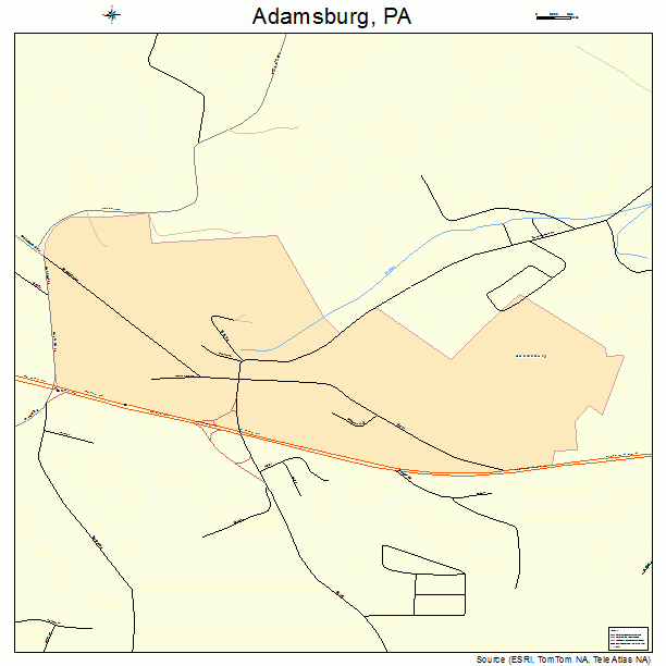 Adamsburg, PA street map