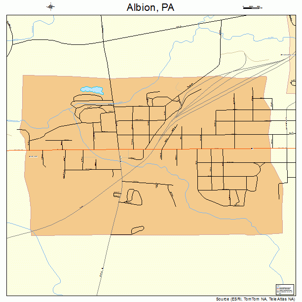 Albion, PA street map