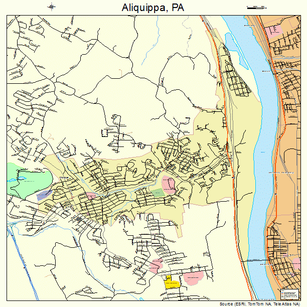 Aliquippa, PA street map