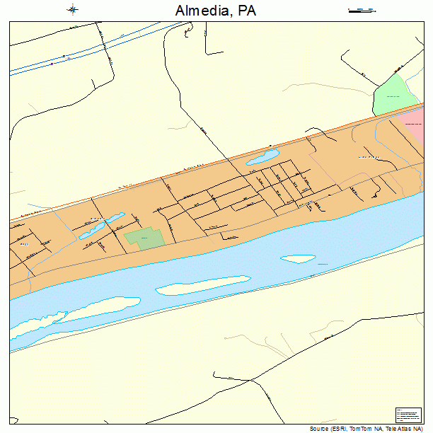 Almedia, PA street map