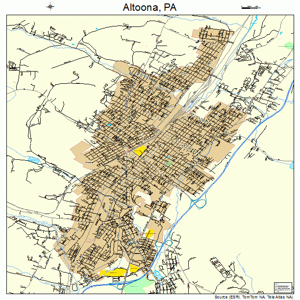 Altoona, PA street map