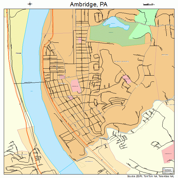 Ambridge, PA street map