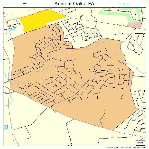 Ancient Oaks, PA street map