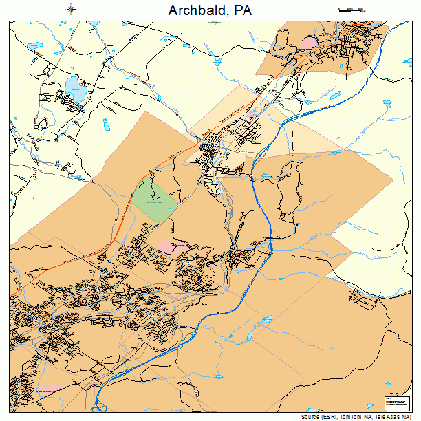 Archbald, PA street map