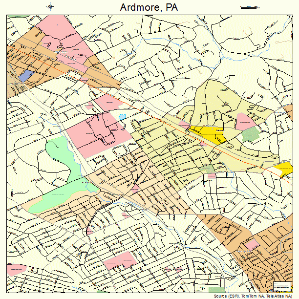 Ardmore, PA street map