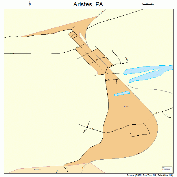 Aristes, PA street map