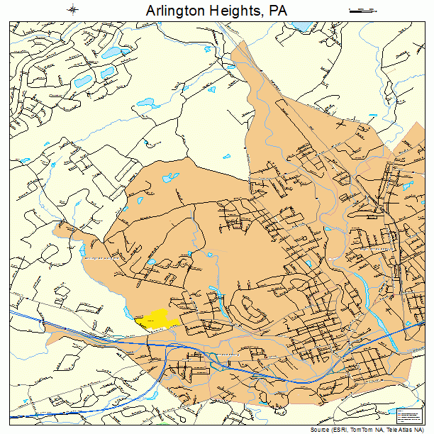 Arlington Heights, PA street map