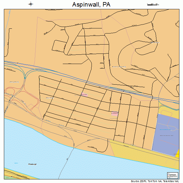 Aspinwall, PA street map