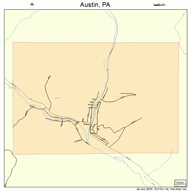 Austin, PA street map