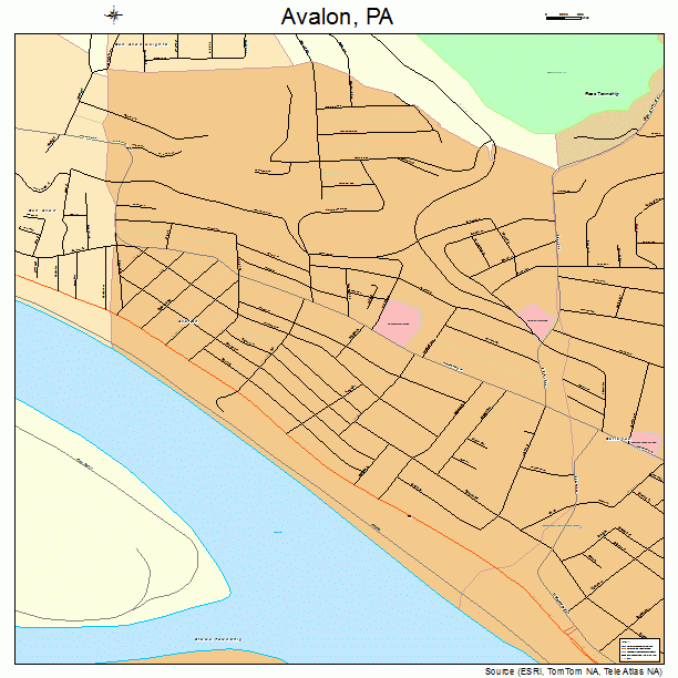 Avalon, PA street map