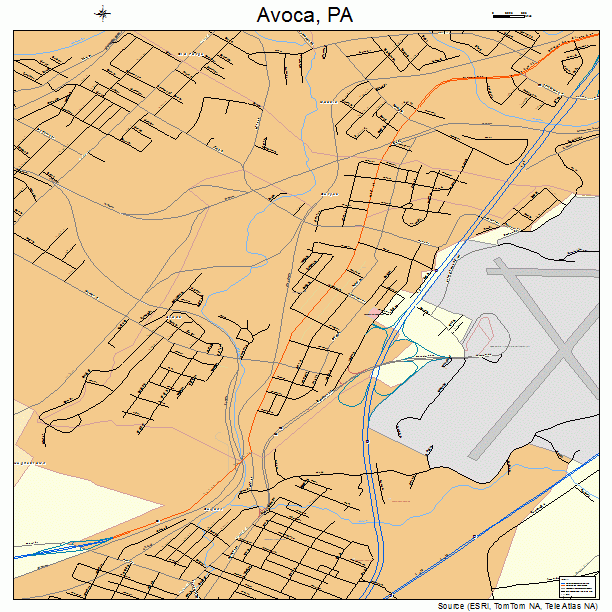 Avoca, PA street map
