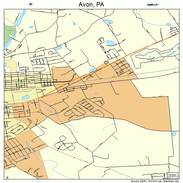 Avon, PA street map