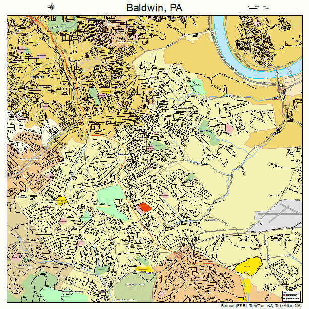 Baldwin, PA street map
