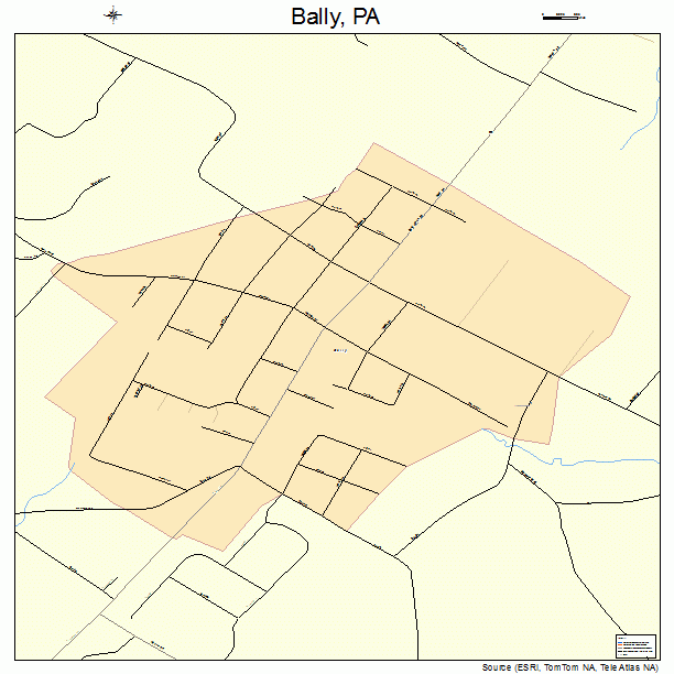 Bally, PA street map
