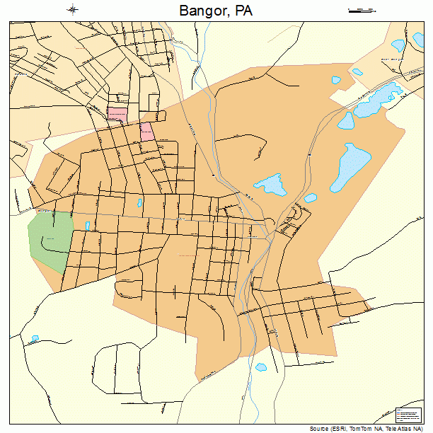 Bangor, PA street map
