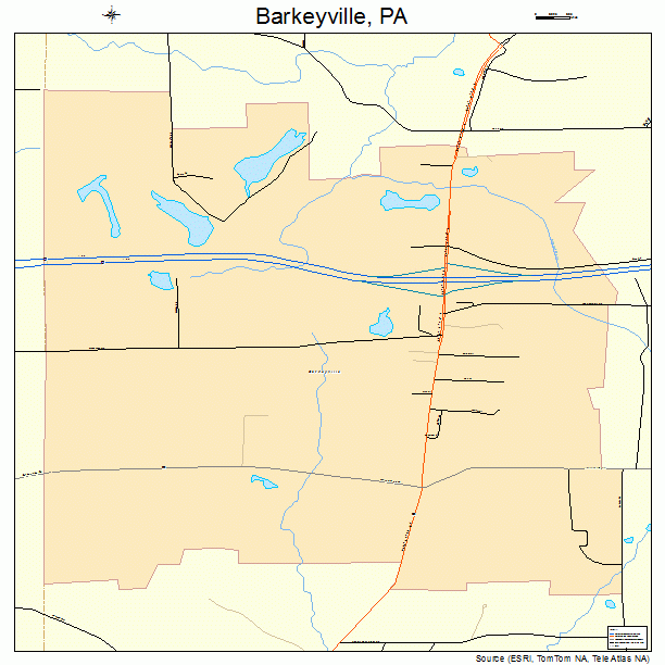 Barkeyville, PA street map