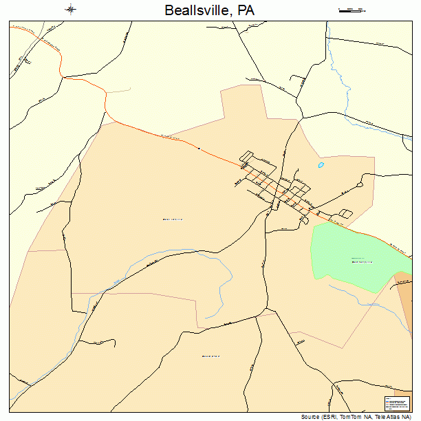 Beallsville, PA street map