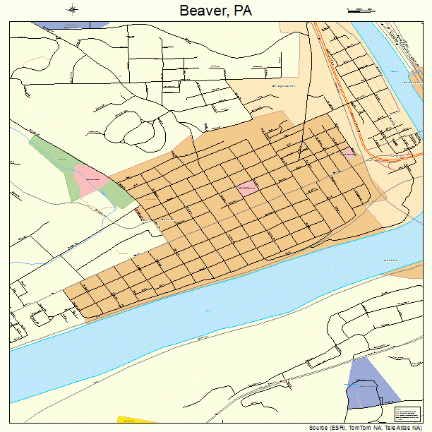 Beaver, PA street map