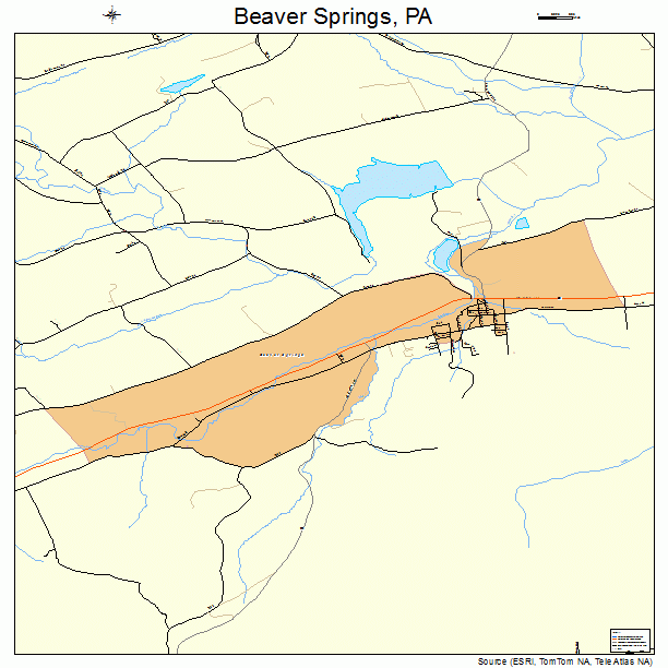 Beaver Springs, PA street map