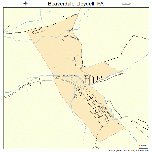 Beaverdale-Lloydell, PA street map