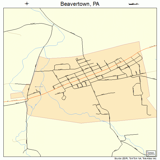 Beavertown, PA street map