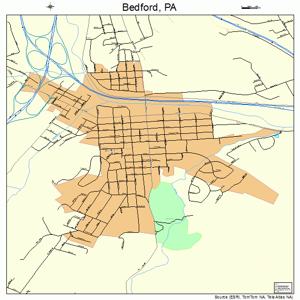 Bedford, PA street map